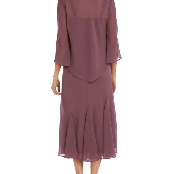 R&M RICHARDS Dress Jacket Party Black Chiffon Sparkly Beaded NWT Sz 16W - Picture 12 of 12